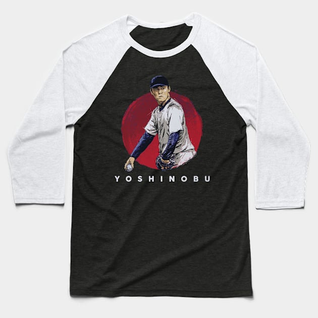 Yoshinobu Yamamoto Los Angeles D Sun Baseball T-Shirt by Jesse Gorrell